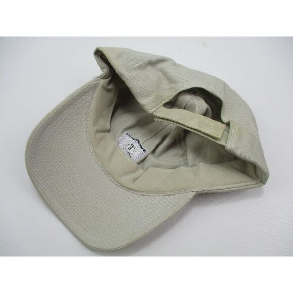 RAIDERS NFL Khaki Tan Low Profile Embroidered 1964-Present Logo Strapback Hat - Picture 4 of 5